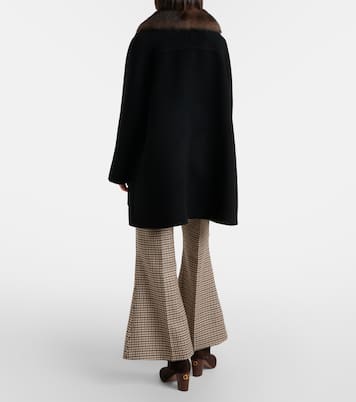 Cropped-Hose aus Schurwolle mit Hahnentrittmuster | Valentino