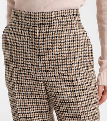 Cropped-Hose aus Schurwolle mit Hahnentrittmuster | Valentino