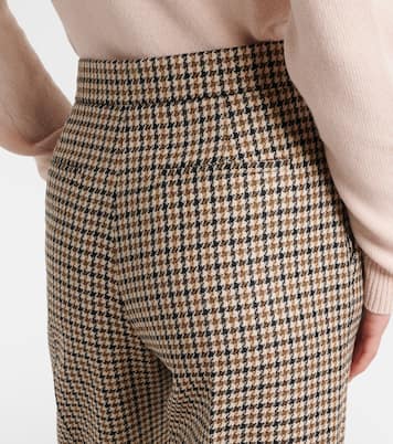 Cropped-Hose aus Schurwolle mit Hahnentrittmuster | Valentino