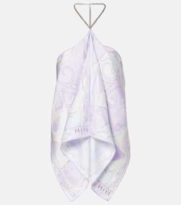 Top Orchidee aus Seiden-Twill | Pucci