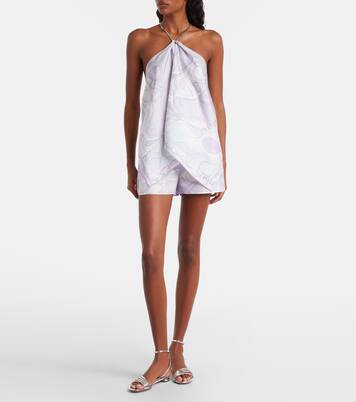 Top Orchidee aus Seiden-Twill | Pucci