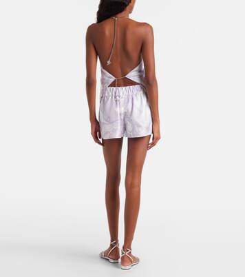 Top Orchidee aus Seiden-Twill | Pucci