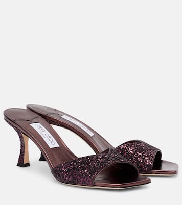 Skye 70 glitter mules | Jimmy Choo