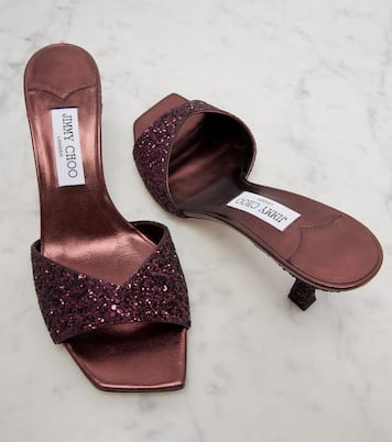 Skye 70 glitter mules | Jimmy Choo