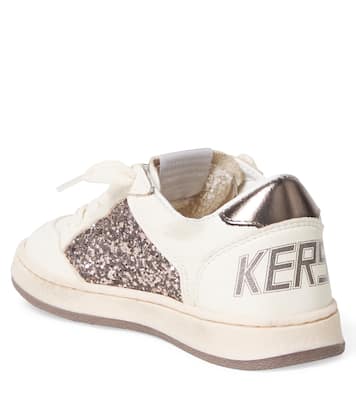 Ball Star glitter leather sneakers | Golden Goose Kids