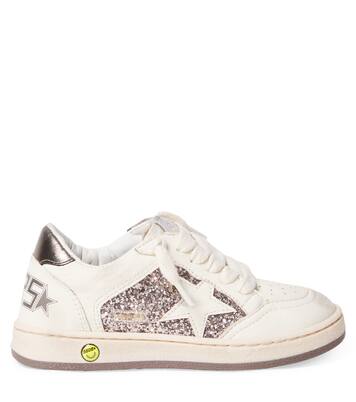 Ball Star glitter leather sneakers | Golden Goose Kids