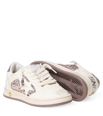 Ball Star glitter leather sneakers | Golden Goose Kids