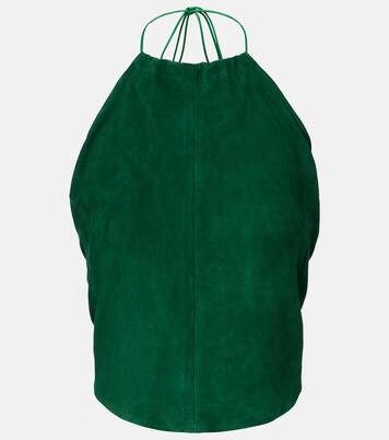 Rosie 홀터넥 스웨이드 탑 | Stouls