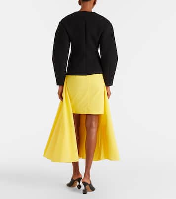 Paysan asymmetric cotton-blend midi skirt | Jacquemus