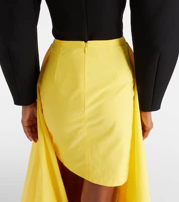 Paysan asymmetric cotton-blend midi skirt | Jacquemus