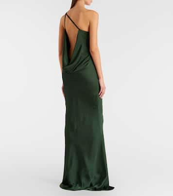 One-Shoulder-Robe aus Satin | Norma Kamali
