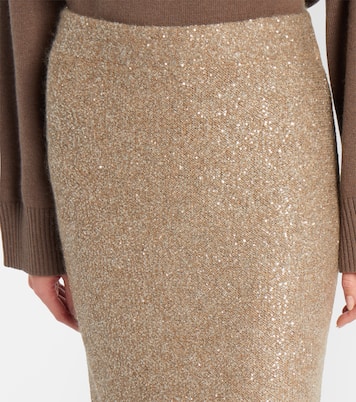 Lamé pencil skirt | Brunello Cucinelli