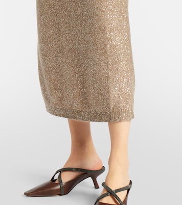 Lamé pencil skirt | Brunello Cucinelli