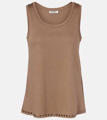 Furetto embellished cotton-blend tank top | 'S Max Mara