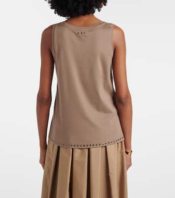 Furetto embellished cotton-blend tank top | 'S Max Mara