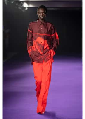 Pantalon ample en laine mélangée | Kwaidan Editions