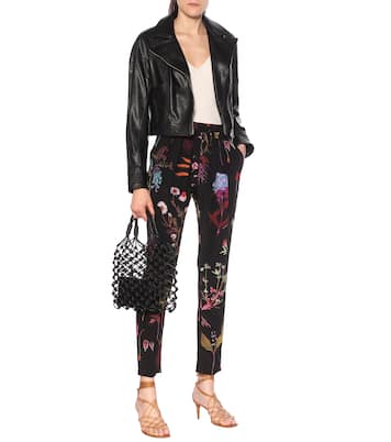 Pantaloni a stampa floreale in seta | Stella McCartney