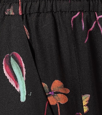 Pantaloni a stampa floreale in seta | Stella McCartney