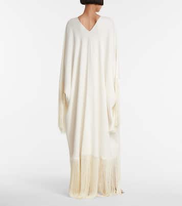 Fringed silk gown | Oscar de la Renta