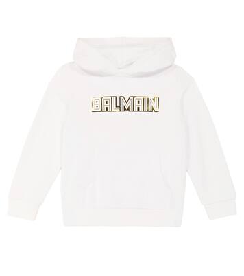 Logo cotton-jersey hoodie | Balmain Kids