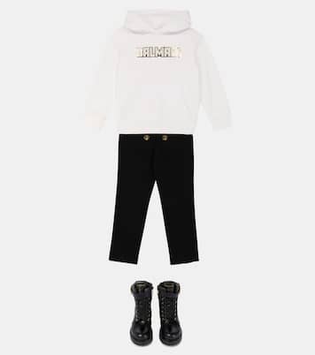 Logo cotton-jersey hoodie | Balmain Kids
