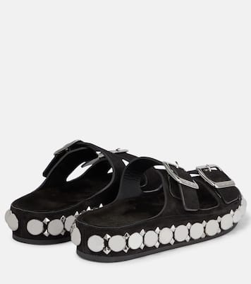 Bombe embellished suede slides | Alaïa