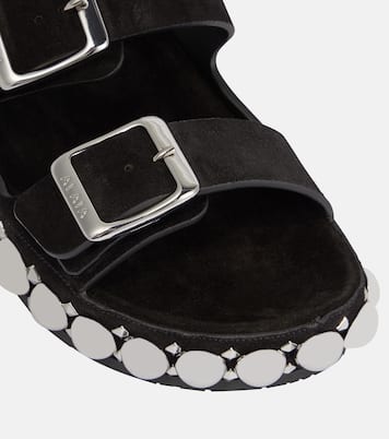 Bombe embellished suede slides | Alaïa