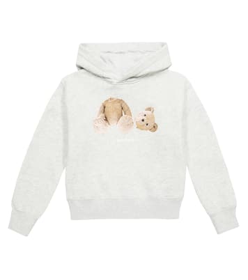 Sweat-shirt à capuche imprimé en coton | Palm Angels Kids