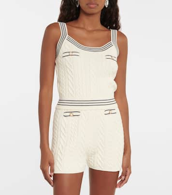 Shorts in maglia di misto cotone | Alessandra Rich