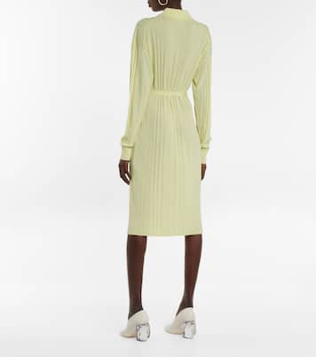 Ribbed-knit wool polo midi dress | Joseph
