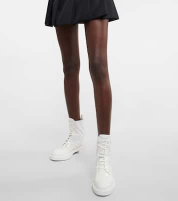 Botines Chocolate con ribetes de piel | Prada