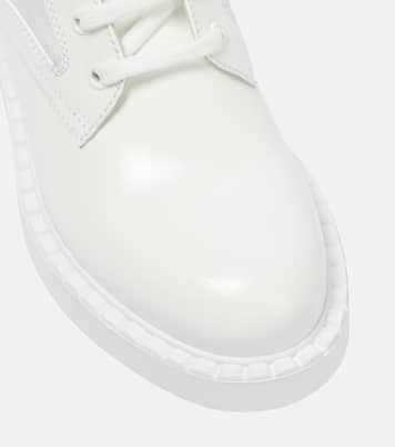 Botines Chocolate con ribetes de piel | Prada