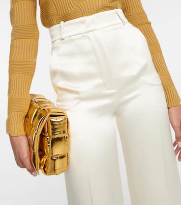 High-rise wide-leg silk pants | Loro Piana