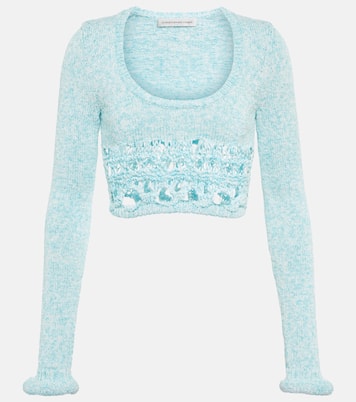 Open-knit cotton-blend crop top | Christopher Esber