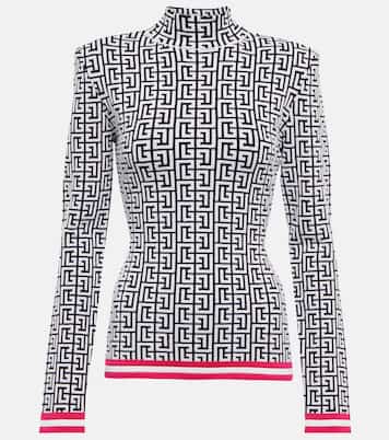Monogram wool-blend sweater | Balmain