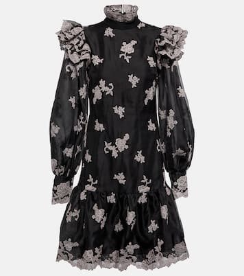 Nella floral embroidered silk minidress | Erdem