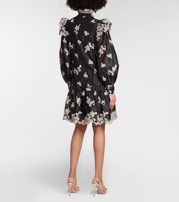 Nella floral embroidered silk minidress | Erdem