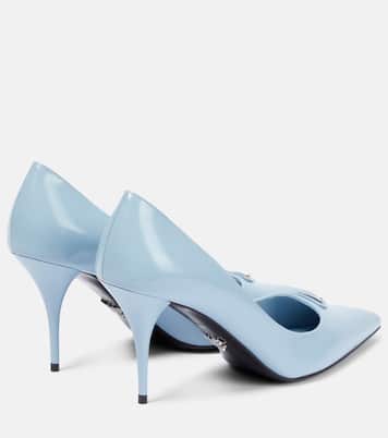 Pumps aus Metallic-Leder | Prada