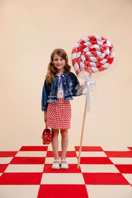 Giacca di jeans con ricamo | Monnalisa