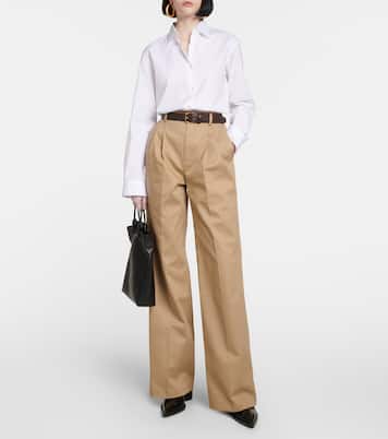 Pantalon ample Flavie à taille haute en coton | Nili Lotan