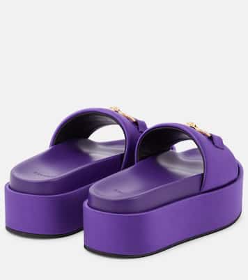 Plateau-Pantoletten Medusa Biggie aus Satin | Versace