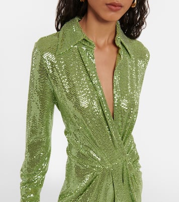 Joelle sequined gathered midi dress | Dodo Bar Or