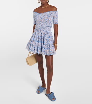 Soledad floral cotton minidress | Poupette St Barth