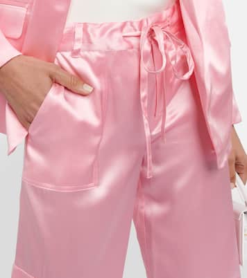 Pantalon cargo Cedric en soie | LoveShackFancy