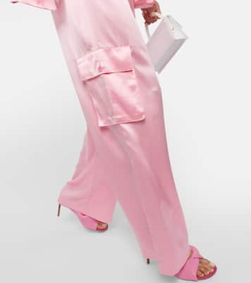 Pantalon cargo Cedric en soie | LoveShackFancy
