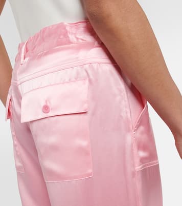 Pantalon cargo Cedric en soie | LoveShackFancy
