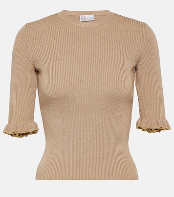 Ribbed-knit wool-blend top | REDValentino