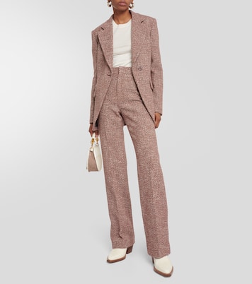 Mid-rise wide-leg tweed pants | Chloé