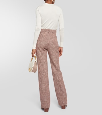 Mid-rise wide-leg tweed pants | Chloé