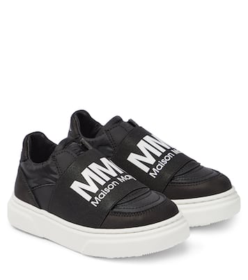 Baskets a logo en noir MM 6 Maison Margiela Kids Mytheresa